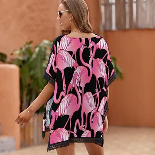 BAIKUTOUAN slatka Flamingo Ženska odjeća na plaži Bikini Kupaći kupaći plaža Swim Cover Up Dress Print