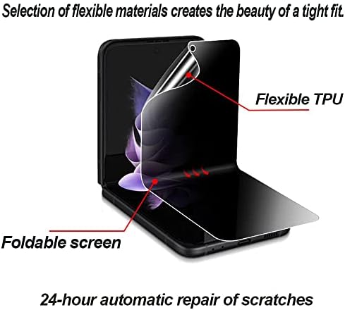 Hraxkaxu za Samsung Galaxy Z Flip 4 5G Zaštita ekrana za privatnost, unutrašnji ekran protiv Virenja Nano Meki Film+vanjski ekran protiv Virenja Meki film protiv špijunskog zaštitnog filma