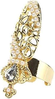 2023 Novi poklopi za prstenje za nokte za nokte modni kristalni nokti cvjetni prsten kruna šarm za žene prstenovi top koji tinejdžeri