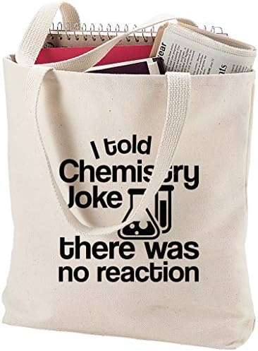 Rekao sam hemijski vic da nije bilo reakcije cijev za čaše smiješna prirodna Platnena torba smiješna poklon