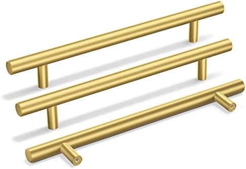 Goldenwarm 40 komada brušenog mesinganog ormara ručke zlatne komode izvlače ladice 6-1 / 4in