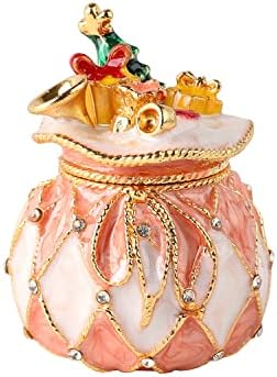 Furuida božićne sitničke kutije sa šarkama ručno obojene emajlne emamel Lucky Bag oblik figurine ukrasi za obnavljanje jedinstvenog poklona za Xmas dekor
