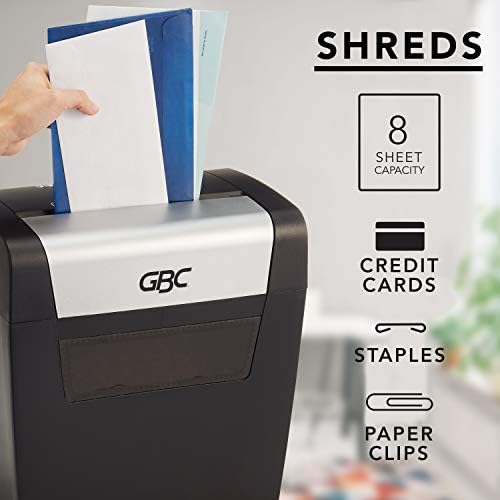 GBC ShredMaster mali rezač za kućnu kancelariju, PX08-04, poprečno, 8 listova