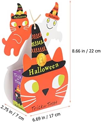 SewAcc 10pcs Halloween Candy kutije za liječenje papira Torbe Trik ili tretiraju bombonske kutije Pokloni Goodie torbe za Halloween Party Favority Figuals Bat Party Favories