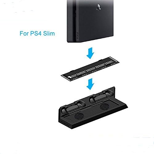 Microware PS4 i PS4 Slim multifunkcionalni stalak za punjenje sa ventilatorom za hlađenje
