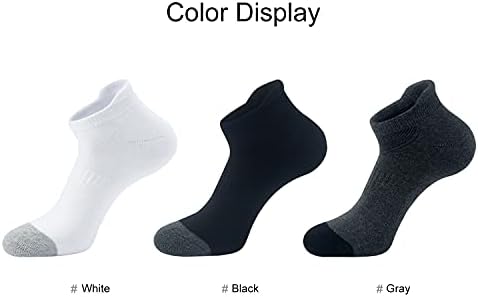 Aenlley pamučne čarape za muškarce i žene - jastučne i prozračne čarape za gležnjeve, luk podržavaju