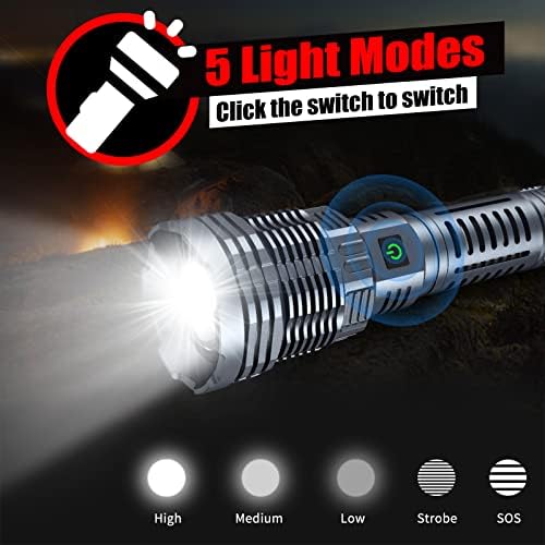 Alifa LED baterijske lampe visoke Lumene 180000 punjive, Xhp360. 5 Super svijetla Led svjetiljka, taktičke