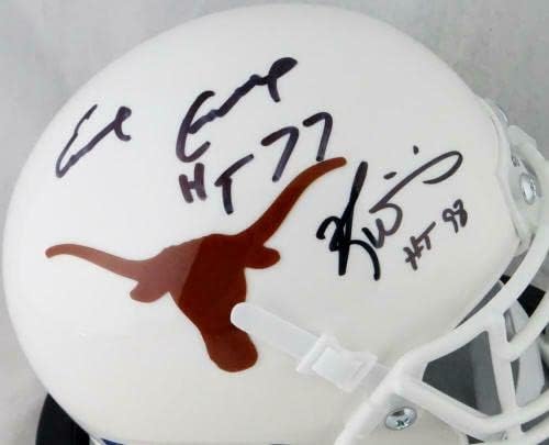 Earl Campbell Ricky Williams potpisao Longhorns Schutt Mini šlem W / HT JSA W Mini šlemovi sa visokim autogramom
