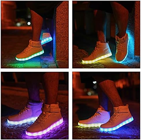 Yiqizq LED Light up cipele visoke top patike za žene muškarce Hip-Hop cipele za ples za Noć vještica