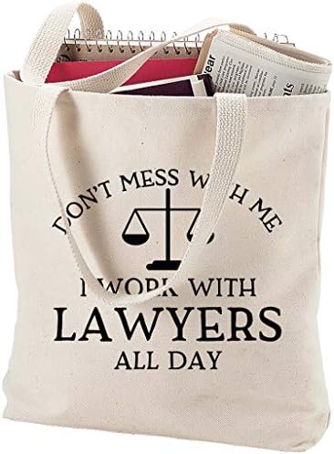 Ne zezaj se sa mnom radim sa advokatima po ceo dan smešna pomoćnica prirodna Platnena torba smešan poklon