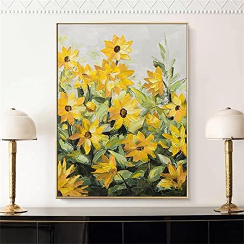 HOUKAI velike veličine ručno oslikano zlatno ulje platno cvijet Art Deco slika zid dnevne sobe