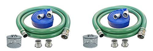 Abbott Guma - 1240-KIT-2000-1145-QC PVC usisna i pražnjenje Crevo Crep Crpke, zelena / plava, 2 muško x ženska aluminijska kamera i utor, 2 ID
