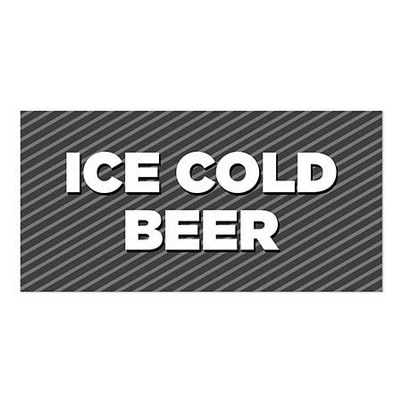 CGsignLab | Ledeno hladno pivo - prozor za sivo Cling | 24 x12