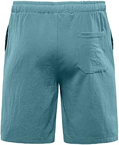 Muški kratke hlače, Ležerne prilike Comfy mekane lanene pamučne vune Aktivne sportske šetnje kratkim