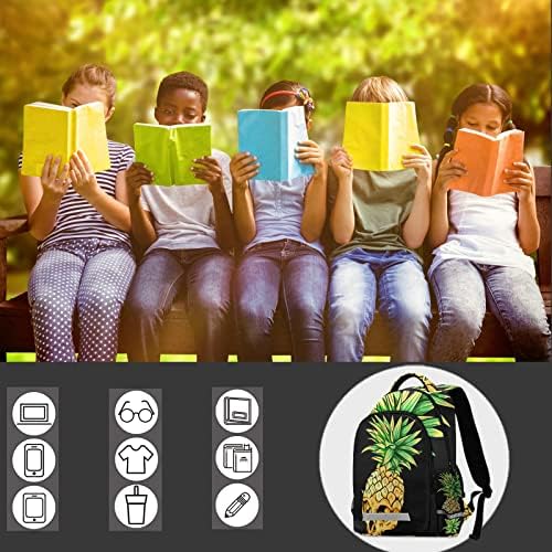 Glahy ananas lubanje rublja backpack laptop školske torbe za knjige Lagani dane za muškarce