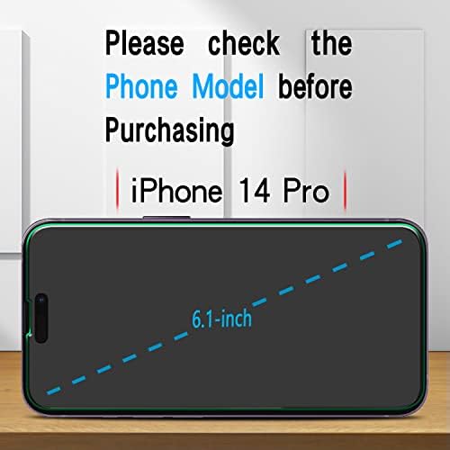 Slanku [3 Pack] dizajniran za iPhone 14 Pro kaljeno staklo za zaštitu ekrana, HD zaštitni