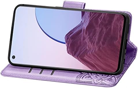 DAMONDY za OnePlus 11 Flip Case,leptir reljefni cvjetovi PU Koža Magnetic Flip Cover Stand držači kartica