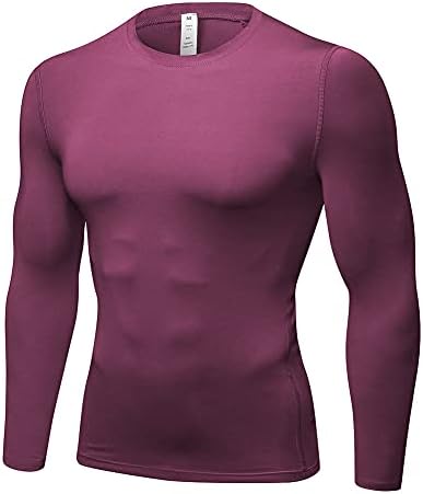 Toptie Muška kompresijska košulja dugih rukava, osnovni sloj Atletskog treninga, muški termo Top