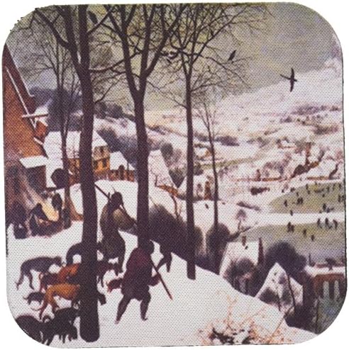 3drose CST_130138_1 Lovci na snijegu Pieter Bruegel-meki podmetači, set od 4