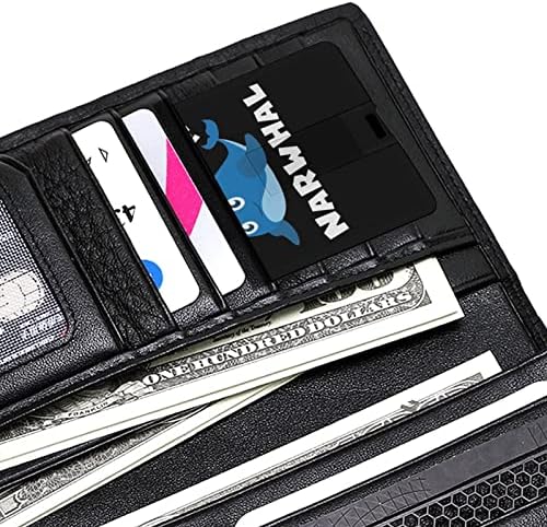 Volim Narwhale kreditnu karticu USB Flash Personalizirani memorijski stick tipka za pohranu 64g