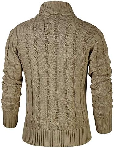 NITAGUT muški stalak za duge rukave ovratnik kardigan džemperi sa dugmadima pleteni džemper