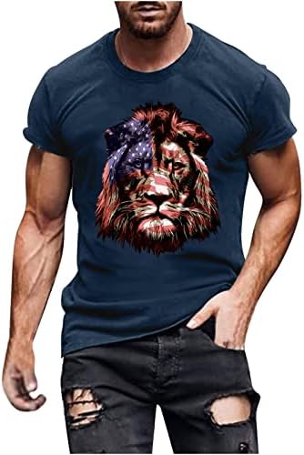 LCEPCY Cool 4th juli Košulje za muškarce Trendi Crew izrez kratkih rukava Grafičke majice 2023. Ljetna patriotska majica