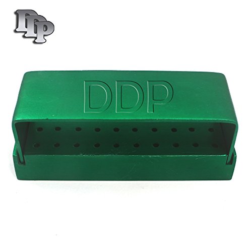 DDP 30 rupa Dental Dezinfekcija BURS držač kutija za otvaranje dental LAB Aluminium BUR CASE zelena