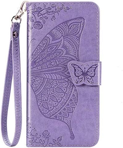 Flipbird Galaxy A21 torbica za novčanik, Butterfly Pattern Premium PU kožni novčanik [kartica/Cash