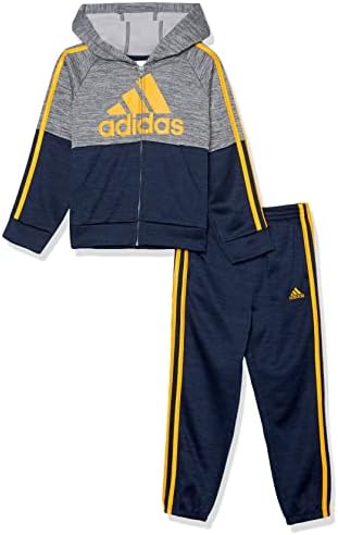 Adidas Boys Zip Front Brand Love Fleece Hoodie i Joggers set