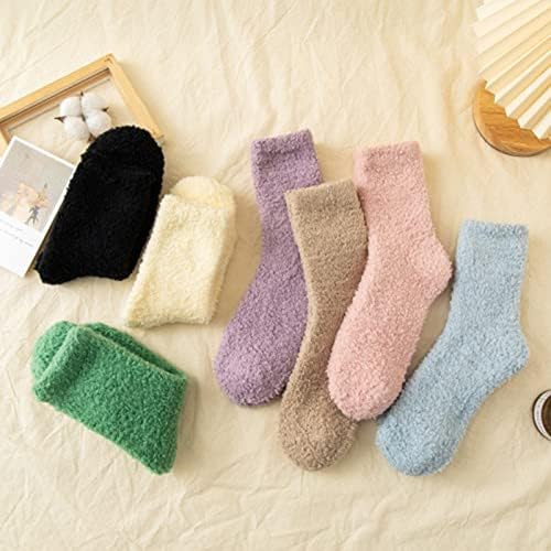 AFEIDD ženske zimske čarape Coral Fleece čarape Stripe čarape šarene lagane atletske čarape plus veličine