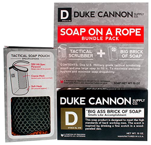 Duke Cannon sapun na pakovanju konopa: Taktički čišćenje + velika a ** opeka sapuna - miriše na postignuće