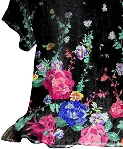 Planirajte košulje za žene žene modni labavi vrhovi ljetni Casual cvjetni tisak elegantna Top Shirt Plus Size