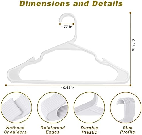 Bijeli standardni plastični vješalice idealne za svakodnevnu kuću Koristite lagani prostor za uštedu