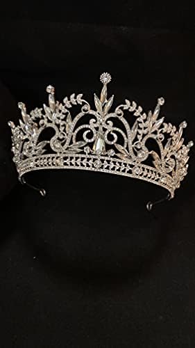 Srebrne tijare vjenčane tijare i Krune za žene kraljica vještačkog dijamanta tijara princeza