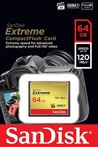 SanDisk 64GB Extreme CompactFlash memorijska kartica UDMA 7 brzina do 120MB/s - SDCFXSB-064G-G46