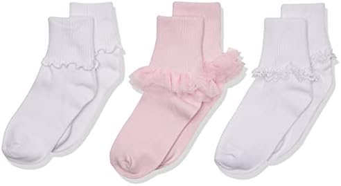 Jefferies čarape veliki volan/Ripple Edge/čipkaste čarape za djevojčice 3 pakovanje