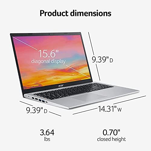 Acer najnoviji Aspire 5 Slim Essential Laptop, 15.6 FHD IPS ekran, 20GB RAM-a, 512GB SSD, Intel dual-Core