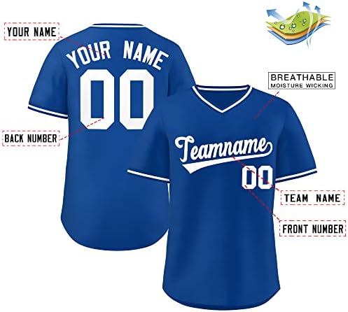 Prilagođeni Bejzbol dres prošiveni personalizovani Broj imena Hip Hop atletske majice sa V izrezom za muškarce i žene za mlade