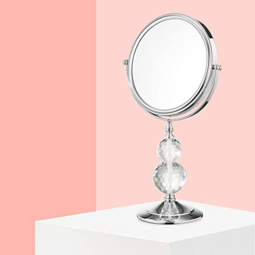 Fxlymr desktop ogledalo za šminkanje Retro ogledalo za sto sa nosačem dvostrano ogledalo, uvećavajuće