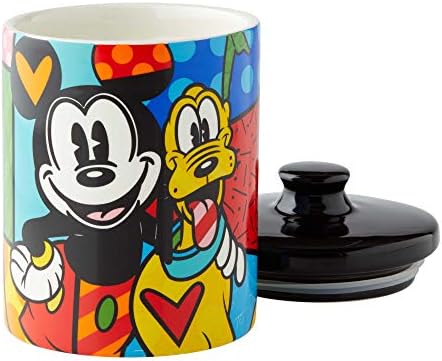 Enesco Disney Britto Mickey Mouse i Pluton candy jar kanister, 6 inča, višebojni