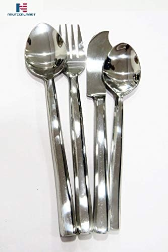 Posuđe srebrni pribor za jelo Set kašika, viljuška & nož Nerđajući pribor za jelo savremeni