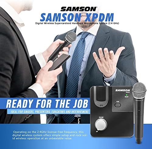 Samson XPDm Digitalni bežični Superkardioidni ručni prijenosni mikrofon za nastupe uživo, Streaming