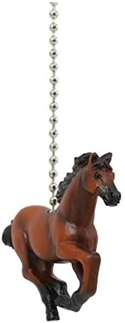 EBROS stropni ventilator metalni lanac sa kozmetičkim kozmetičkim galopiranjem ručne ručne ručke smole ručke ručke 3,25 široki rustikalni zapadni zbirni konji konji životinjski dekor naglasak