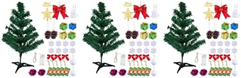 3 seta Božićno drvsko umjetno Xmas Tree Decre Decor Xmas Pine Cone Set Božićni ukrasi Pokloni ukrasi