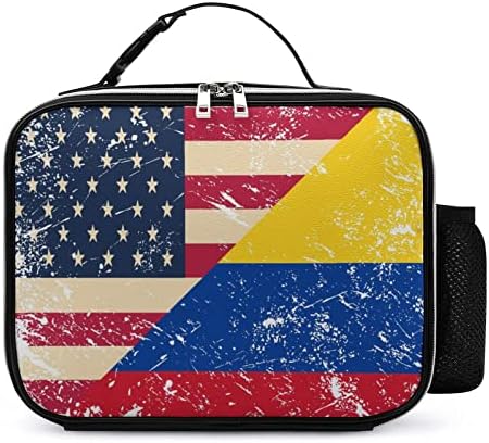Američka i Columbia Retro Zastava torba za ručak nepropusna kutija slatka printova sa ručkom & amp;