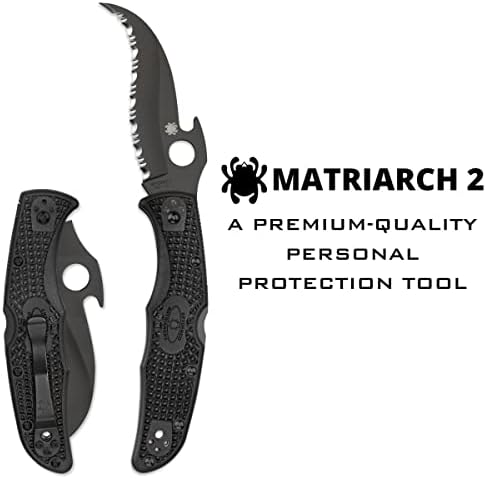Spyderco Matriarch nož sa 2 potpisa sa Emerson otvaračem i 3,57 VG-10 crnim obrnutim s oštricom-SpyderEdge