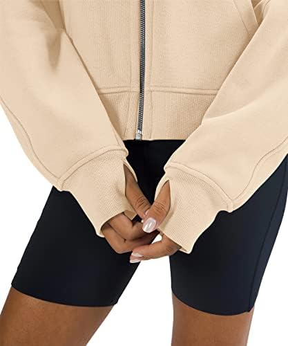 Trendy Queen Womens Zip Up Cropped Hoodies flis Full Zipper dukserice pulover zimska odjeća džemper sa