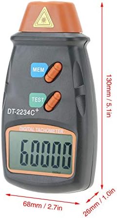 HURRISE Digitalni beskontaktni tahometar,DT-2234C RPM Tach Tester mjerač 2.5-99,999 RPM Auto domet