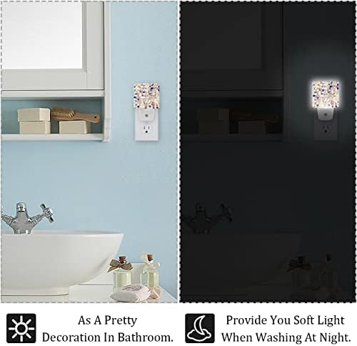 2 paket Plug-in Nightlight LED Night Light preklapajuće slike, senzor od sumraka do zore za dečiju