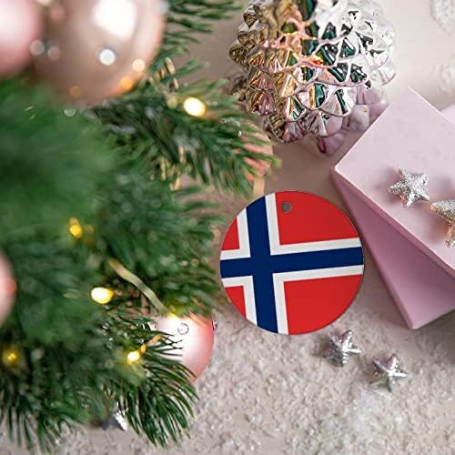 Božić keramički ukrasi Norveška Zastava Božićni ukrasi nacionalne zastave Porculanski Ornament smiješni